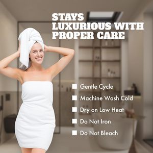 Ensemble de serviettes de bain et de visage blanches de luxe pour hôtel, avec logo personnalisé, qualité hôtelière, 100% coton - Product Image 4