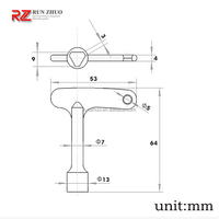 General Elevator Parts Serrure de porte d'ascenseur Contact de porte Clé de serrure triangulaire en acier inoxydable Clé de sécurité de porte d'ascenseur