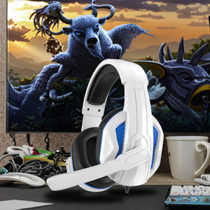 หูฟังสำหรับเล่นเกมคอมพิวเตอร์แบบมีสายแบบครอบหูพร้อมขั้วต่อ 3.5 มม./USB ไมโครโฟนแบบเมมโมรี่นุ่มสำหรับชุดเกมเมอร์และจอยรูมสำหรับการเดินทาง - Product Image 3