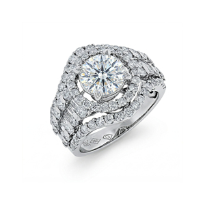 Anillo de compromiso y boda romántico de oro macizo S925/14K/18K con diamante de laboratorio de 3 quilates VS, corte brillante, engaste de púas, certificado IGI - Product Image 1