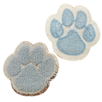 Patchs brodés personnalisés en forme de patte de chat en gros |   Lettres 3D autocollantes à coudre, logo en tissu toile, fleur, décoration pour vêtements et chapeaux