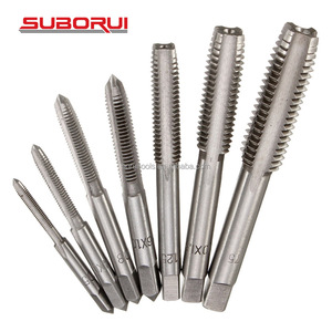 SUBORUI Mano derecha M2 M2.5 M3 M4 M5 M6 M8 M10 <span class=keywords><strong>HSS</strong></span> Métrica DIN352 Tornillo de flauta recta Roscado Juego de brocas para máquina de metal - Product Image 1