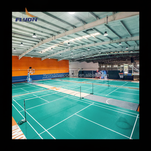 Shock Absorbing Wear Resistant PVC Anti-Slip Eco-Friendly <b>Badminton</b> Flooring Tiles for School Sports Halls Indoor/Outdoor Use - Product Image 1