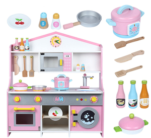 Cucina Giocattolo in Legno Rosa per Bambine T65646 - Product Image 3