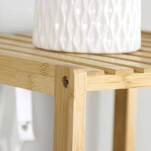 Estante Esquinero de Bambú de 5 Niveles con Acabado NC, Estante de Almacenamiento Multifuncional Estrecho con Diseño de Maceta para Cocina y Entrada - Product Image 5