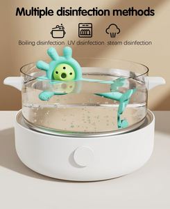 Jouets sensoriels éducatifs à mâcher pour nouveau-nés, hochets mignons pour bébés, silicone de qualité alimentaire, 0 à 24 mois - Product Image 6
