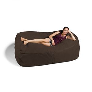 DB Jaxx 7 pieds moderne pouf deux places canapé chocolat tissu pour salon - Product Image 4