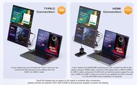 Vente en gros usine – Extension d'écran triple M4 15,6 pouces 1080p pour ordinateur portable, connexion directe simple TYPE-C pour PC/MAC, prise en charge OEM/ODM