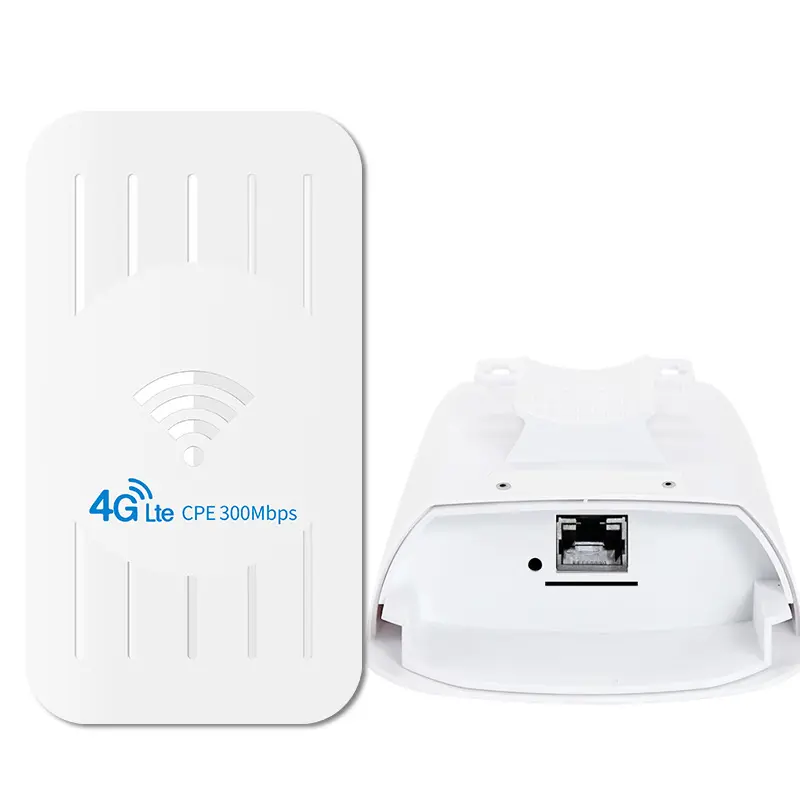 Router Kartu Sim 4G LTE Luar Ruangan Tahan Air CPE POE Catu Daya Router POE Daya 300Mbps LTE Modem 4G WiFi 32 Pengguna