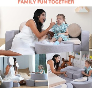 Canapé modulable pour enfants Fortplay, mobilier de chambre et de salle de jeux pour tout-petits, convertible en mousse et coussin de sol pour garçons et filles - Product Image 5