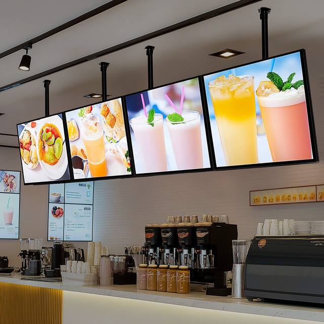 4K HD Tablettes Menu Digital Display Screen Restaurant Hanging Digital Menu Board Displayer LCD Digital Menu Board