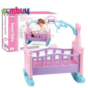 Jeu d'intérieur de jouets pour enfants, poupée, <span class=keywords><strong>lit</strong></span> à bascule, nouvelle collection - Product Image 2