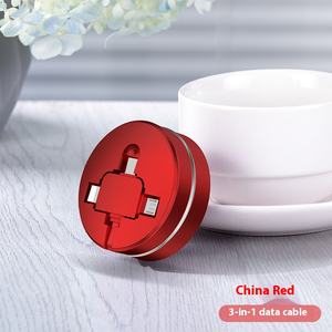 Cafele HAOYUE S111 câble de données conducteur en cuivre écologique trois en un à charge rapide pour téléphones mobiles PVC télescopique - Product Image 5