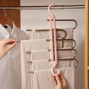 Save Space Double Hook Multiple Multi Tier Men Pants Magic <b>Wardrobe</b> Hanger - Product Image 4