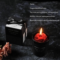 Meistverkaufte Handgemachte 3D-Pfingstrosen-Duftkerze in Geschenkbox Festliches Präsent Heim-Aroma Dekoratives Ornament