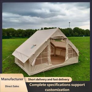 Carpa Inflable para Camping, Automática, de Montaje Rápido, Impermeable, Resistente al Viento, para Tres Estaciones, con Ventana de Malla y Chimenea, Individual - Product Image 3