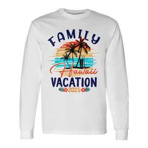 T-shirt à manches longues pour vacances en famille à Hawaï 2025 – Souvenir de voyage estival - Product Image 1