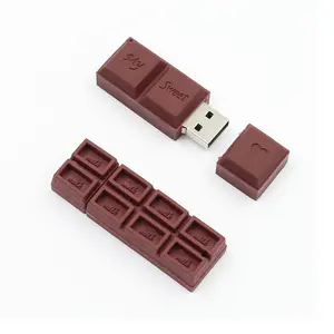 OEM Promotion Gift Chocolate PVC USB Stick 2gb 4gb 8gb Memory Thumb Drives With Personalized Logo Printed