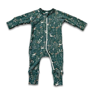 Organic Bamboo Baby Romper New Born Sleeper Sustainable Bamboo Zipper Pajamas Baby Onesie Custom Baby Clothes <strong>Boys</strong> <strong>Slpeepwears</strong> - Product Image 3