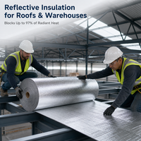 Rouleau d'isolation en mousse XPE avec feuille d'aluminium réfléchissante à 97 % pour le contrôle thermique des entrepôts et des bâtiments industriels