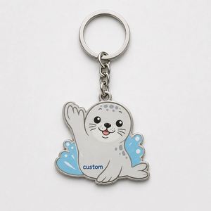 Porte-clés personnalisé par le fabricant, en forme d'animal marin mignon, souvenir de bord de mer pour magasin d'aquariums, cadeau de détail, porte-clés - Product Image 2