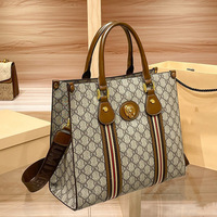 Sac à main en cuir PU de luxe personnalisable de marque de créateur kaki avec doublure en polyester, sac à main en PU de grande capacité à la mode pour femmes