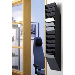 DURABLE - 1709781060 Flexiboxx 12 A4 Pantalla de pared horizontal, tamaño A4, 12 compartimentos, 348x1140x95mm - Product Image 5