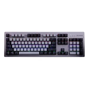 Dearmo F1 OEM RGB Backlit Wired Mechanical Keyboard Waterproof Dustproof Aluminum Alloy Gaming Keyboard