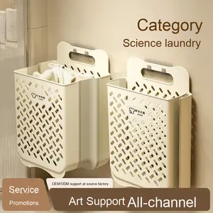 <span class=keywords><strong>NFS</strong></span> Panier à linge sale mural en plastique pliable panier à linge ménager rangement en gros balcon bac de rangement - Product Image 2