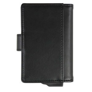 Custom Minimalist Anti-Theft <b>RFID</b> <b>Blocking</b> Business Card Short <b>Wallet</b> Holder Open Closure Type Magnetic Nylon Lining Large PU - Product Image 4
