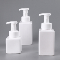 Bouteille de shampoing moussant vide en PET de 350 ml, 400 ml, 450 ml, bouteille carrée en plastique avec pompe à mousse pour le lavage des mains
