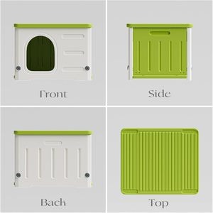 Casa para gatos de plástico para uso en interiores y exteriores, refugio apilable para gatos salvajes, casa para gatos interior, resistente a la intemperie, resistente al agua, elevada - Product Image 6