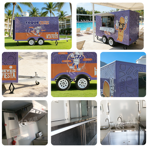 Food Truck Americano Móvil <span class=keywords><strong>España</strong></span>: Remolque para Churros, Carrito Remolcable para Perritos Calientes con Parrilla, Food Truck, Remolque para Café - Product Image 2