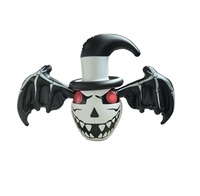 Chauve-souris gonflable d'Halloween, chauve-souris violette gonflable Led décoration extérieure éclairée grande décoration de cour de fête pour la pelouse effrayante à la maison