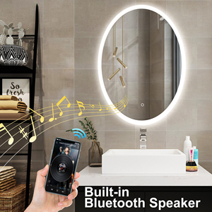 CORELEAD Design moderne de haute qualité épaissi ovale LED rétroéclairé miroir mural Anti-buée miroir intelligent pour appartement salon bain - Product Image 3