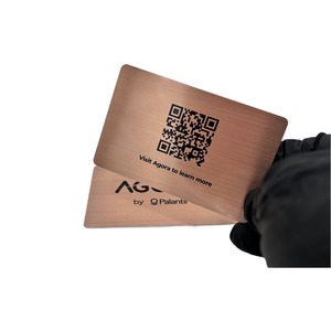 Biglietto <span class=keywords><strong>da</strong></span> visita di lusso in metallo bronzo con stampa personalizzata con codice QR e <span class=keywords><strong>numero</strong></span> di serie - Product Image 2