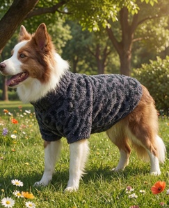 Venta Directa de Fábrica, Ropa para Mascotas de Dos Patas, Tejida con Estampado de Leopardo, 100% Poliéster, Fácil de Poner y Quitar, para Temporadas Frías MY - Product Image 6