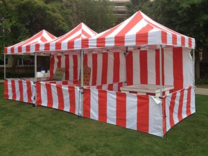 10x10 10*x15ft Pop up Canopy Gazebo Food Snack Marquee <strong>Tent</strong> Beach Event <strong>Tent</strong> <strong>Red</strong> and White Stripe Canvas <strong>Tent</strong> - Product Image 4