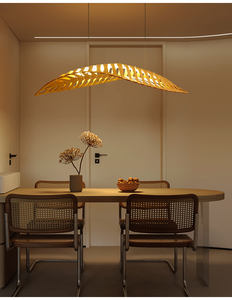 Lustres suspendus en perles de <span class=keywords><strong>bois</strong></span> <span class=keywords><strong>flotté</strong></span> Luminaires suspendus Lampe en <span class=keywords><strong>bois</strong></span> de plafond Luminaires en <span class=keywords><strong>bois</strong></span> Éclairage goutte Lustre moderne - Product Image 6