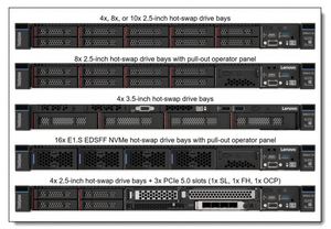 เซิร์ฟเวอร์แบบแร็ค 4LFF ความหนาแน่น 1U รุ่น ThinkSystem SR645 V3 |   EPYC 9534 |   5350 |   ชุดรางรถไฟรวมอยู่ในชุด |   32GB DDR5 |   มีสินค้าในสต็อก - Product Image 3