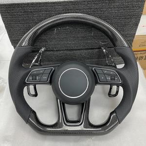 Volante Deportivo Personalizable de Fibra de Carbono y Cuero para <span class=keywords><strong>Audi</strong></span> A3/A4/A5/A6/A8/Q5/Q7/<span class=keywords><strong>TT</strong></span>/RS3/RS4/RS5/RS6/B8/B9/C8 con Calefacción - Product Image 6