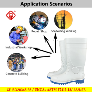 Botas <span class=keywords><strong>de</strong></span> Seguridad <span class=keywords><strong>de</strong></span> PVC con Punta <span class=keywords><strong>de</strong></span> Acero, Resistentes a Químicos, Impermeables, Antiestáticas, para la Industria Farmacéutica, <span class=keywords><strong>de</strong></span> Medicina y Alimentos - Product Image 5