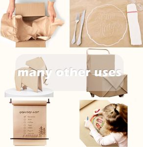 Rouleau de papier kraft, 100 pieds de papier kraft recyclé pour l'emballage, le déménagement, l'emballage cadeau, l'expédition, les <span class=keywords><strong>colis</strong></span>, l'art mural, l'artisanat - Product Image 5