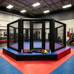 Octogone <span class=keywords><strong>de</strong></span> MMA pliable, cage <span class=keywords><strong>de</strong></span> boxe portable pour événements, arène d'entraînement <span class=keywords><strong>de</strong></span> arts martiaux robuste, cage <span class=keywords><strong>de</strong></span> couleur personnalisée - Product Image 4
