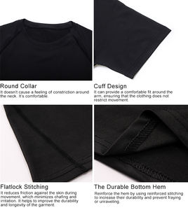 Magliette Sportive Personalizzate da Uomo con Collo Tondo, <span class=keywords><strong>T</strong></span>-<span class=keywords><strong>Shirt</strong></span> da <span class=keywords><strong>Palestra</strong></span> Stampate su Misura all'Ingrosso, Maglia Compressiva con Logo - Product Image 3