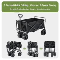 Chariot pliant d'extérieur, table de présentation mobile pour marché nocturne, chariot commercial, grande charrette de camping, chariots de vente portables