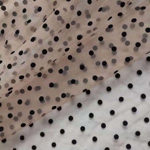 Haute qualité double Flocage points femmes robe tissu suisse <span class=keywords><strong>maille</strong></span> tessuto flocage <span class=keywords><strong>maille</strong></span> tissu - Product Image 3