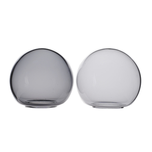 Vente Flash : Petit abat-jour sphérique en <span class=keywords><strong>verre</strong></span> gris fumé transparent pour luminaires muraux - Product Image 1