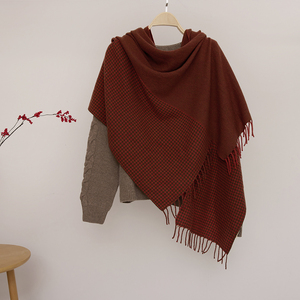 Écharpes et châles en cachemire à chevrons et <span class=keywords><strong>pied</strong></span>-<span class=keywords><strong>de</strong></span>-<span class=keywords><strong>poule</strong></span> pour femme, chauds et luxueux, pour l'extérieur, vente en gros - Product Image 5