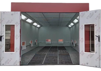 Cabines de peinture automobile de luxe, systèmes de chauffage électriques, éclairage LED, 220V/380V, 30kw, température de cuisson de 500°C, Xinyuan, 12 mois